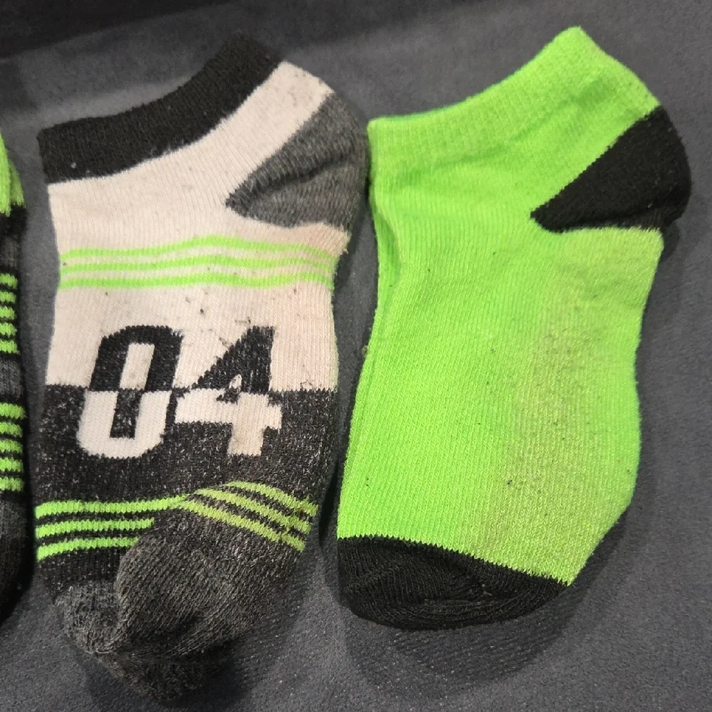 Green and Black Ankle Socks